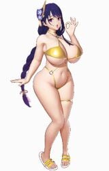 3d bikini genshin_impact golden_bikini hoyoverse inazuma_girls mihoyo mihoyo_technology_(shanghai)_co._ltd. raiden_shogun tagme