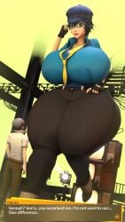 1boy 1girls 2020s 2025 ass atlus big_ass big_breasts big_butt blue_eyes blue_hair blue_hair_female bottom_heavy breasts clothed clothed_female clothed_male detective female female_focus giantess height_difference hips hips_wider_than_shoulders hourglass_expansion hourglass_figure huge_ass huge_boobs huge_breasts huge_butt investigator light-skinned_female light-skinned_male light_skin male megami_tensei mini_giantess naoto_shirogane outside persona persona_4 persona_4_the_golden shirogane_naoto short_hair short_hair_female short_hair_male size_difference thick_thighs thighs thunder_thighs thunderthighs tomboy video_game_character wide_hips