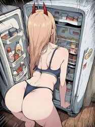 1girls absurd_res ai ai_art ai_generated ass bending_forward big_ass blonde_hair blue_bra blue_panties blue_thong bra bubble_butt chainsaw_man demon_girl demon_horns female female_only food fridge highleg highleg_panties highleg_thong horns light_skin light_skinned_female long_hair nipple_bulge nipples nipples_visible_through_clothing panties power_(chainsaw_man) refrigerator solo solo_female thick_ass thick_thighs thong thong_panties underwear underwear_only wide_hips