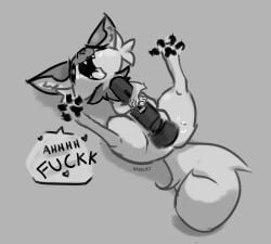 closed_eyes english_text fangs feet female feral foot_focus generation_9_pokemon heart_symbol hi_res lying naircat nintendo on_back paws pokemon pokemon_(species) raised_paw sex_toy simple_background solo sprigatito teeth text tongue tongue_out vibrator vibrator_on_pussy wand_vibrator