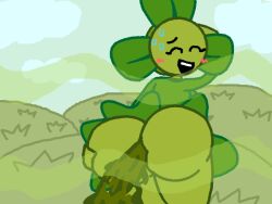 1girls anthro anthrofied ass ass_focus blover_(pvz) breasts fart fart_cloud fart_fetish farting female flora_fauna plant plant_girl plant_humanoid plantie plants_vs._zombies popcap_games pussy scat thing1s