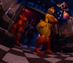 3d 3d_(artwork) 4girls animatronic animatronic_female bear big_breasts big_thighs blender blender_(software) blender_cycles breasts bunny bunny_ears checkered_floor chicken chicken_girl chubby curvaceous curvy curvy_female curvy_figure curvy_hips eyelashes female female_only fisheye five_nights_at_freddy's five_nights_at_freddy's_2 fox fox_ears huge_breasts large_breasts large_thighs living_machine mangle_(fnaf) nipple_piercing nipple_rings rabbit rabbit_ears robot robot_girl thick thick_thighs thighs toy_chica_(fnaf) toy_chica_(love_taste) toy_freddy_(fnaf) underboob voluptuous voluptuous_female withered_bonnie withered_bonnie_(mishuuyu) zentaisfm