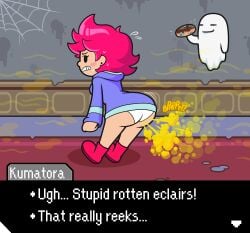 blush earthbound eclair fart fart_cloud fart_everywhere fart_fetish farting farting_at_viewer farts female female_farting ghost kumatora light-skinned_female light_skin moldy_food mother_(series) mother_3 nintendo panties pink_hair sorollos stench stink_fumes stinky