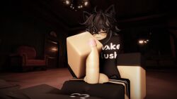 30_seconds 3d animated balls ballsack cat_ears doors_(roblox) duo erin_(stupidzewl) femboy femboy_on_femboy gay handjob hotel lying_on_back male/male malx no_sound penis roblox self_upload stupidzewl tagme video