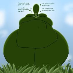 1girls anthro anthrofied ass belly belly_bulge blover_(pvz) breasts fat female female_pred flora_fauna hatty_ya_ku inflation obese plant plant_girl plant_humanoid plantie plants_vs._zombies plants_vs_zombies popcap_games pred pussy vore vore_belly weight_gain