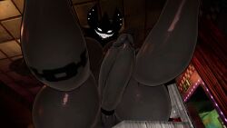 1futa 3d big_breasts big_penis black_body breasts from_below futanari intersex karelia_(acerattman) karelia_futanari_(acerattman) legs_up looking_at_viewer looking_down piercing piercings sitting sloppydragons solo tagme the_backrooms vrchat