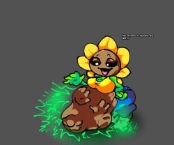 1girls anthro anthrofied ass belly belly_bulge breasts cappie-sakaturie fat female female_pred flora_fauna obese plant plant_girl plant_humanoid plantie plants_vs._zombies plants_vs_zombies popcap_games pred pussy sunflower_(pvz) vore weight_gain