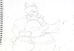 big_breasts breasts cleavage female furry huge_breasts maggie_applebee supersairaptor tagme thick_thighs wide_hips