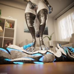 1:1 3d_(artwork) 4k absurd_res animal_genitalia animal_penis anthro anthro_on_anthro balls biped black_body black_claws black_fur blender_(artwork) blender_cycles blue_body blue_fur blue_penis bodily_fluids breasts canid canine canine_genitalia canine_penis canis claws clothed clothing cum cum_drip cum_dripping_from_penis cum_on_feet cum_on_penis depth_of_field digital_media_(artwork) dominant dragonplayer dragonplayer_(character) dripping duo erection feet female foot_fetish foot_on_belly foot_on_chest foot_play fox fur furniture genital_fluids genitals grey_body grey_fur hair hi_res hindpaw inside jacket jex jexouium knot leather leather_clothing leather_jacket leather_legwear leather_thigh_highs leather_topwear legwear living_room lying lying_on_ground male male/female mammal masturbation moan multicolored_body nude on_ground open_mouth orgasm pawpads paws penis pushed_down pussy reflection rexouium sex slim slim_anthro slim_male slim_sub smile standing standing_masturbation standing_on_another stepped_on submissive submissive_male tail teeth thigh_highs toe_claws toes topwear trampling white_body white_fur xedthedead_(schnee)