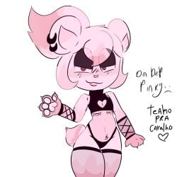 black_clothing brazilian_text cringe cuntboy cuntboy_only fishnet_armwear fishnets flavor_frenzy idk_what_to_tag_it mastectomy_scar meringue_(flavor_frenzy) pinkycatpssy tagme transmasc