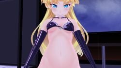 1futa anal animated big_ass big_breasts blonde_hair bra chastity_cage dance dancing dickfish_(artist) elf_ears flat_chastity_cage futanari micropenis sex_toy small_penis sound tagme tiny_penis video