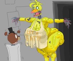 1boy 1girls adama39062 anthro apron apron_only big_ass big_breasts breasts breasts_bigger_than_head broken broken_robot broken_sex_toy chubby chubby_female damaged dumptruck_ass fat_ass female five_nights_at_freddy's five_nights_at_freddy's_2 fnaf large_breasts lips male overweight overweight_female robot robot_girl robot_humanoid shorter_male taller_female taller_girl thick_thighs voluptuous voluptuous_female wide_hips withered_chica yellow_body yellow_skin