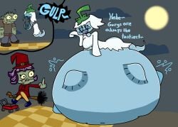 1girls anthro anthrofied ass belly belly_bulge breasts fat female female_pred flora_fauna gargantuar ghost_pepper_(pvz) noron2494 plant plant_girl plant_humanoid plantie plants_vs._zombies plants_vs_zombies popcap_games pred pussy vore vore_belly weight_gain zombie_(pvz) zombie_girl