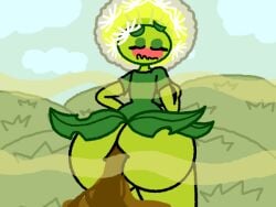 1girls anthro anthrofied ass ass_focus breasts breasts dandelion_(pvz) fart fart_cloud fart_fetish farting female flora_fauna plant plant_girl plant_humanoid plantie plants_vs._zombies popcap_games pussy scat things1