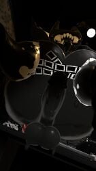 1futa 3d anthro beast_bendy_(cryptiacurves) beast_darling_(cally3d) beast_darling_(dreams_come_true) belly bendy bendy_and_the_ink_machine bendy_fem bendy_the_dancing_demon big_balls big_breasts big_butt big_penis big_teeth black_body black_fur black_skin breasts from_below futanari intersex open_mouth sloppydragons solo tagme tongue tongue_out vrchat