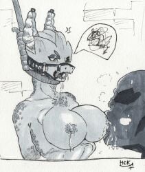 2025 angry anthro asphyxiation bodily_fluids bondage bondage bound breast_play breast_suck breastfeeding breasts breath breath_play drooling duo embarrassed faceless_character faceless_male female gag hands_behind_back harness harness_gag harness_ring_gag hcrimsonknight hi_res human kobold lactating male male/female mammal milk muzzle_(object) nipples non-mammal_breasts non-mammal_lactation non-mammal_nipples noose nooseplay panting prison ring_gag rope_around_neck saliva scalie signature slave solo_focus strangling sucking sweat traditional_media_(artwork)