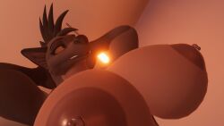 3d arms_behind_head arms_up big_breasts breasts close-up futanari intersex nipple_piercing pierced_nipples piercing shenzi sloppydragons tagme the_lion_king vrchat