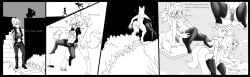2013 anthro attack biped black_border blush bodily_fluids border bottomwear breast_fondling breast_play breasts breath canid canine canis carrying_another clothed clothing comic cum cum_in_pussy cum_inside dipstick_tail duo english_text engrish erection female fingering fingering_partner fondling forced from_behind_position front_view fully_clothed fur furniture genital_fluids genitals glans gloves_(marking) hair half-closed_eyes hand_on_breast heart_symbol herm herm/female hi_res human human_on_anthro humanoid_genitalia humanoid_penis intersex intersex/female interspecies intravaginal_penis kidnapping latex leg_markings legwear lifting_another looking_at_another looking_pleasured mammal markings monochrome mxl narrowed_eyes navel nipples nude on_table outside panting penetration penile penile_penetration penis penis_in_pussy plant ponytail pussy rape rear_view sackless sequence sex sexual_assault shrub side_view sitting sitting_on_table smile socks_(marking) stairs standing stockings table tail tail_markings text tongue tongue_out topless topwear tuft vaginal_penetration vaginal_penetration walking wolf