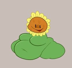 1girls altforfatart anthro anthrofied ass belly belly_bulge breasts fat female female_pred flora_fauna inflation obese plant plant_girl plant_humanoid plantie plants_vs._zombies plants_vs_zombies popcap_games pred pussy sunflower_(pvz) weight_gain