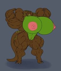 abs areola areolae biceps big_breasts big_muscles breasts female huge_breasts huge_muscles hyper_breasts hyper_muscles large_breasts large_muscles limitedvision muscles muscular muscular_arms muscular_female muscular_legs muscular_thighs nipples pecs pussy reptile tail vagina