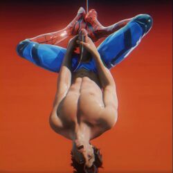 1boy 3d 3d_animation abs animated animation big_chest black_hair bonoimma clothed cum cumming dick_out hanging jerking_off looking_at_viewer male male_only masturbation nipples peter_parker pleasure pleasured pleasured_expressions pleasured_face pleasured_male precum precum_drip precum_string semen shiny shiny_suit shirtless six_pack solo solo_male spider-man spider-man_(marvel_rivals) spider-man_suit tagme uncircumcised uncircumcised_penis video