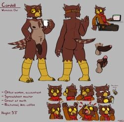 2025 absurd_res anthro ass avian backsack balls ballsack big_butt bird black_eyes bodily_fluids bottomwear brown_body brown_bottomwear brown_clothing brown_eyes brown_feathers brown_nipples brown_pants brown_penis chair clothed clothing coffee_cup container cordell_(felino) cup english_text erection eyewear eyewear_on_head feathers feet felino femboy foreskin front_view furniture gay gay_anal gay_male gay_sex genitals glans goggles goggles_on_head grey_background grey_balls grey_body grey_feathers half-closed_eyes hand_on_hip hi_res homosexual homosexual_male homosexual_sex humanoid_genitalia humanoid_penis jacket looking_at_viewer male male/male male_only male_penetrated male_penetrating model_sheet multiple_poses narrowed_eyes nipples office_chair open_clothing open_jacket open_mouth open_topwear orange_clothing orange_jacket orange_topwear owl pants penis pink_clothing pink_glans pink_shirt pink_topwear pose pupils raised_arms raised_hand rear_view red_scarf robbie_(felino) scarf scuted_legs scutes shirt side_view simple_background sitting smile solo standing striped_feathers sweat sweatdrop tail tail_feathers talons text toes topwear uncircumcised yelling yellow_sclera