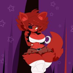 1:1 2025 abs animated anthro areola armwear big_breasts big_muscles black_sclera breast_expansion breasts canid canine clothing commoddity expansion eye_patch eyebrows eyewear female fexa_(cryptiacurves) fishnet_armwear fishnet_clothing five_nights_at_freddy's fox fredina's_nightclub fur genitals hi_res hook hook_hand huge_breasts huge_muscles hyper hyper_breasts hyper_muscles mammal muscular nipples pussy scottgames solo tail yellow_eyes