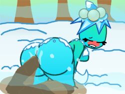 1girls anthro anthrofied ass ass_focus breasts fart fart_cloud fart_fetish farting female flora_fauna missile_toe_(pvz) plant plant_girl plant_humanoid plantie plants_vs._zombies popcap_games pussy scat thing1s