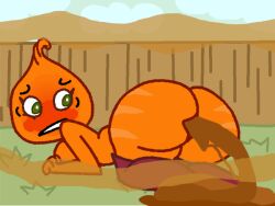 1girls anthro anthrofied anus ass ass_focus blush breasts breasts fart fart_cloud fart_fetish farting female flora_fauna plant plant_girl plant_humanoid plantie plants_vs._zombies popcap_games pussy scat sweet_potato_(pvz) thing1s