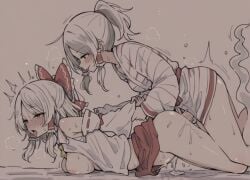 ai_generated blush clothed cream cum defeat defeated futanari intersex mizuchi_miyadeguchi pie pinned_down reimu_hakurei sex tagme tongue_out touhou
