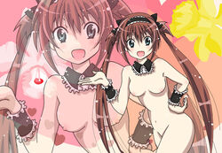 airi bapio blush breasts large_breasts nipples nude pointy_chin queen's_blade smile