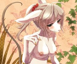 breasts final_fantasy final_fantasy_ix freija_crescent freya_crescent furry ribbon tail topless