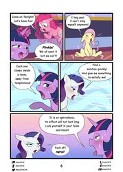 absurd_res amaichix blush bodily_fluids comic deviantart_username dialogue drooling english_text equid female fluttershy_(mlp) friendship_is_magic furaffinity_username furry genital_fluids group hi_res inkbunny_username lust_in_a_glass magic mammal my_little_pony page_6 patreon_username pinkie_pie_(mlp) profanity pussy_juice saliva straight_hair sweat text tongue tongue_out tumblr_username twilight_sparkle_(mlp) twitter_username