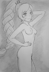 nude oppai rwby sketch weiss_schnee xxsgtcampbell