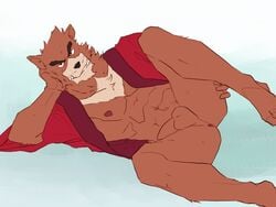 abs anthro anus balls bear furry kumatetsu male_only muscular muscular_male nipples nude obliques pecs penis the_boy_and_the_beast