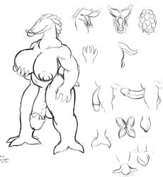 aelo aloe_plant anthro bigshow breasts futanari herm hi_res hyper intersex model_sheet plant