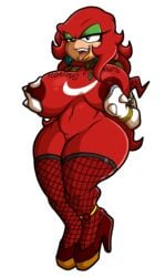 absurd_res anthro areola big_areola big_breasts bimbo bimbofication bimbofied breast_grab breast_squish breasts clothing damian_hodge echidna female fishnet fishnet_legwear footwear gem genderswap genitals hand_on_breast hi_res high_heels jewelry knora_the_echidna knuckles_the_echidna legwear mammal monotreme necklace nipple_fetish nipple_play nipples piercing playing_with_self pussy rule_63 shoes skimpy_dress solo sonic_(series) sonic_the_hedgehog_(series) squish tattoo thick_thighs wide_hips