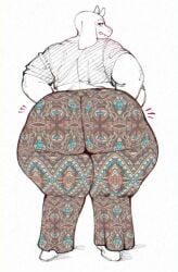 bbw chubby_female flare_pants forbidden_pants milf tagme_(artist) toriel