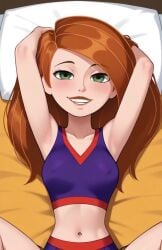 ai_generated cheerleader cheerleader_outfit cheerleader_uniform disney disney_channel green_eyes kim_possible red_hair sex tagme video ww132