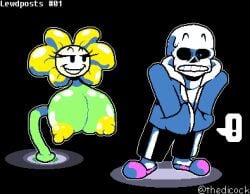 1boy 1boy1girl 1female 1girl1boy 1girls 1male big_breasts female flowey_the_flower huge_boobs huge_breasts male massive_boobs massive_breasts massive_tits pixel_(artwork) pixel_art sans sans_(undertale) tagme thedicock thicc_thighs thick_thighs undertale undertale_(series)