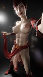1futa 3d balls big_penis blender breasts dickgirl futa_only futanari intersex large_breasts large_penis mortal_kombat naked nipples nyl2 penis skarlet solo_futa tease testicles