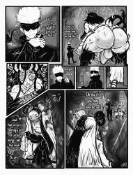 1futa afraid after_fight around_corner artist_logo ass_eating_thong ass_view aura b._ego_(blackwhiplash) back_view balls big_penis black_and_white black_clothing blindfold bulge bulge_through_clothing bulge_through_underwear comic comic_page cum_drip cum_leaking cursed cursed_spirit dark_hair demon dialog dialogue digital_media_(artwork) doujin doujinshi dripping_cum drool drooling dumptruck_ass energy erect_penis erection fat_ass fear fundoshi futa_cock futanari hearts_around_head hi_res highres horns intersex jujutsu_kaisen kojoarts large_penis long_hair male manga manga_page masked masked_futa masked_male menacing menacing_aura menacing_look night page_1 penis penis_poking_out satoru_gojo scary scary_face shivering silhouetted_penis smirk smooth_balls space_buns spirit steaming_body street surprised sweatdrop sweaty_ass tail text twitch_lines underwear_bulge white_clothing white_hair white_skin wide_eyed