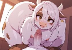 1femboy 2boys ai_generated all_fours anthro areolae ass bare_ass bare_butt bbm bent_over big_ass big_butt blowjob blush bovid bovine brown_spots cow_tag cute cute_face deepthroat facial fat_ass fat_butt fellatio femboy femboy_on_anthro furry gigantic_ass girly glistening glistening_body hair half-closed_eyes high_resolution huge_ass huge_breasts huge_butt hyper_ass hyper_butt kneeling lipstick looking_at_viewer makeup male male/male nipples nopan nude oral oral_sex overweight overweight_male plump pov sex smile thick_thighs thighs uncensored very_high_resolution white_hair white_skin wide_hips