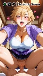 1boy 1boy1girls 1girls 2025 2d ai_generated anime anime_style blonde_female blonde_hair blonde_hair blonde_hair_female blush blush blush_lines boku_no_hero_academia cowgirl_position female female_on_top female_penetrated heart hearts_around_head looking_at_viewer male male/female male_pov milf mitsuki_bakugou mommy my_hero_academia open_mouth penis_in_pussy pleasure_face pov pov_male reaching reaching_out reaching_towards_viewer red_eyes seramic_seven sex sexual_intercourse spiky_hair squatting uncensored uncensored_penis uncensored_pussy uncensored_vagina vaginal_insertion vaginal_penetration vaginal_penetration vaginal_sex