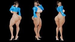 3d areola areola_slip areolae asian asian_female bbl big_areola big_areolae big_ass big_breasts bimbo blue_eyeshadow blue_lipstick cellulite cellulitis chun-li chun-li_(street_fighter_6) earrings fake_ass fake_butt fat_ass hair_bun hair_buns high_heels honey_select ihateasuka large_breasts legs long_nails makeup muscular muscular_female nail_polish nipslip pubic_hair pubic_hair_peek revealing_clothes slutty_clothes slutty_face street_fighter street_fighter_6 studio_neo thick_thighs