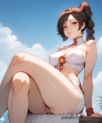 ai_generated avatar_the_last_airbender beach female ozziru ty_lee