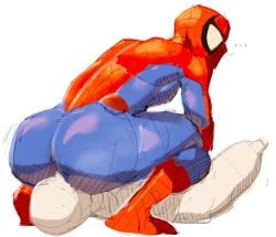 2boys ass big_ass big_butt bubble_ass bubble_butt emissionswhite facesitting gay huge_ass huge_butt large_ass large_butt male male/male male_only marvel mask masked masked_male spider-man spider-man_(series) superhero thick_ass thick_butt