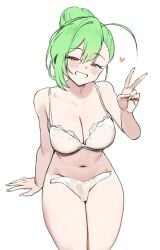 1girls adult adult_female ahoge almost_naked almost_nude antenna_hair arm_support bare_arms bare_belly bare_chest bare_hands bare_hips bare_legs bare_midriff bare_navel bare_shoulders bare_skin bare_thighs belly belly_button blush blush_face blush_lines blushed_face blushing_at_viewer blushing_face blushing_female bra breasts busty busty_female busty_girl cleavage collarbone curvaceous curvaceous_body curvaceous_female curvaceous_figure curvaceous_hips curvaceous_thighs curvy curvy_body curvy_female curvy_figure curvy_hips curvy_thighs dot_nose elbows exposed_arms exposed_belly exposed_chest exposed_hips exposed_legs exposed_midriff exposed_navel exposed_shoulders exposed_skin exposed_thighs eyebrows_visible_through_hair fair_skin female female_focus female_naked female_only fingernails fingers green_hair green_hair_female grin grinning grinning_at_viewer hair_between_eyes hair_bun half-closed_eyes half_naked half_nude hand_sign head_tilt heart high_resolution highres hourglass_figure large_breasts lean_body lean_figure legs legs_closed legs_together light-skined_female light-skinned light-skinned_female light_skin light_skin_female light_skinned light_skinned_female long_hair looking_at_viewer mature mature_female midriff mostly_nude naked naked_female naked_woman narrow_waist navel nearly_nude nude nude_female nudity original original_art original_artwork original_character panties partially_naked peace_sign practically_nude red_eyes red_eyes_female seductive_grin semi_nude shoulders sign simple_background sitting slender_body slender_waist slim_girl slim_waist smile smiley_face smiling smiling_at_viewer smooth_skin smug_grin solo thick_thighs thighs thin_waist tilted_head twin_(tt_lsh) underwear underwear_only upper_body v v-line v_sign white_background white_bra white_panties white_underwear wide_hips