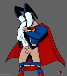 1girl1boy black_hair blowjob blue_hair blue_skin cape clark_kent colored cunnilingus dagoobah dc dc_comics dcau fellatio henshintiger kal_el leslie_willis lifted_by_another livewire oral oral_sex penis pubic_hair shaking_breasts small_breasts superhero superman superman:_the_animated_series superman_(series) testicles villainess