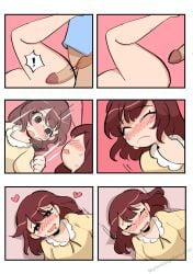 ! 2boys anal blue_hoodie blush blush_lines blushing blushing_at_partner blushing_male brown_eyes brown_hair butter_bunny comic crossdress crossdresser crossdressing crossdressing_male dress enjoying enjoying_sex femboy heart heart-shaped_pupils heart_symbol hearts hearts_around_head male partially_nude partially_nude_male penetration penis red_hair sex short_hair wig yaoi yellow_dress